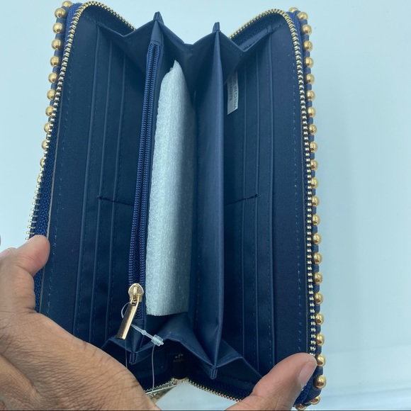 Rampage navy blue wallet with gold stubs - Picture 13 of 13